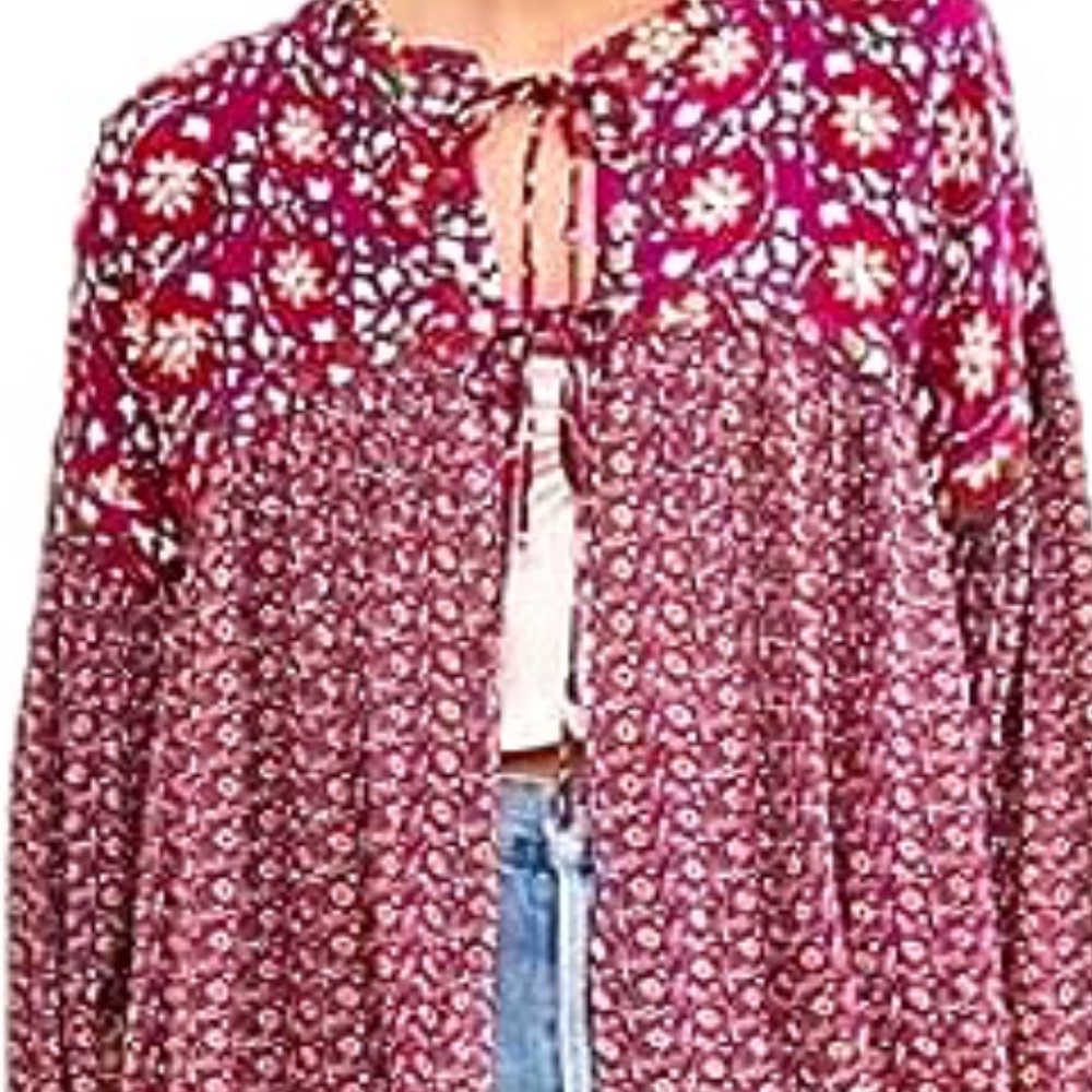 Free People Malia babydoll jacket/top